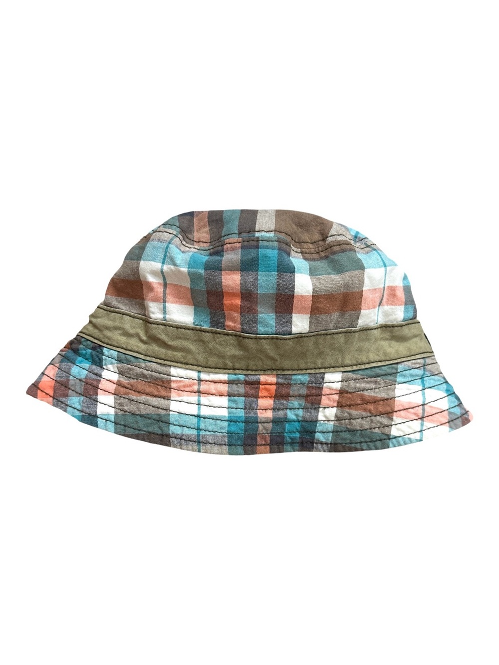 ⭐️ 5 for $25 Reversible Boys Panama Hat Olive Green & Multicolor One Size